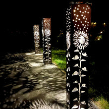 Load image into Gallery viewer, XL Square Sunflower Solar Pillar | Multiple Sizes
