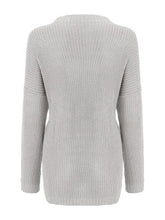 Load image into Gallery viewer, Fireside Sweater Round Neck Drop Shoulder Sweater
