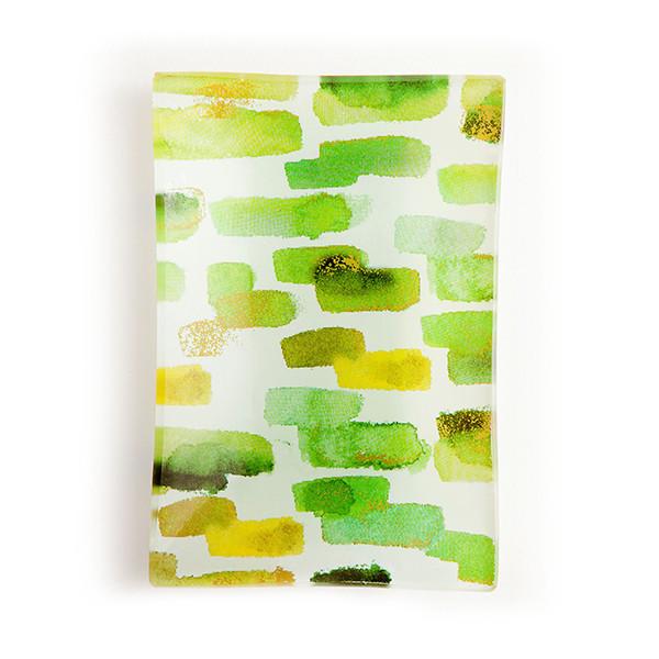Via Mercato Soap Dish - Green & Gold