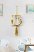 Load image into Gallery viewer, Hand-Woven Tassel Owl Macrame Wall Hanging
