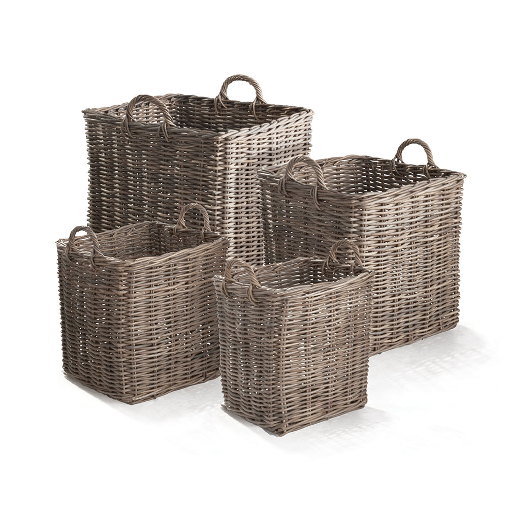 Normandy Square Apple Baskets, Set Of 4