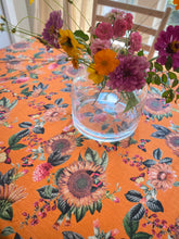 Load image into Gallery viewer, Sunflower &amp; Daisy Garden Floral Linen Blend Tablecloth 50 x 72 in. Rectangle
