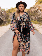 Load image into Gallery viewer, Plus Size V-Neck Long Sleeve Dress

