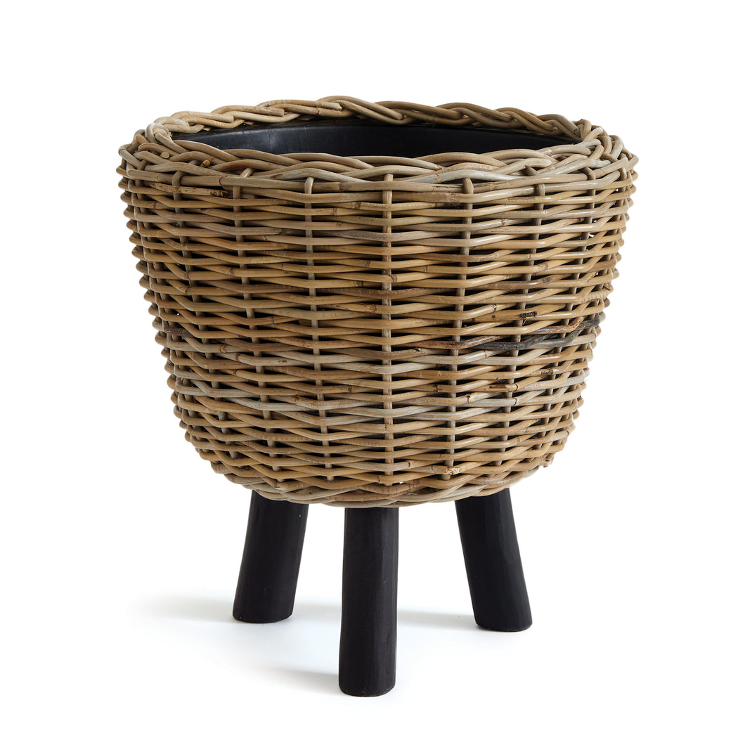 Woven Rattan Dry Basket Plant Riser 21.25