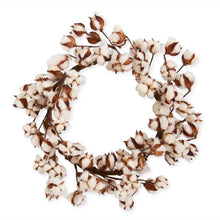 Load image into Gallery viewer, Cotton pod Country rustic Fall Wreath --Primitive Farmhouse cottage Decor- cotton Boll wreath. Fall door decor
