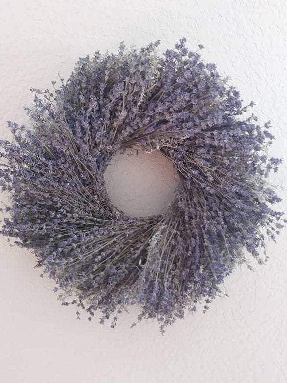 dried lavender garden wreath NEW size 15 inches! Any season wreath, Easter Spring Floral decor!