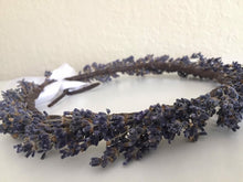 Load image into Gallery viewer, dried lavender hair crown, Wedding , bridal, bridesmaid, flower girl flower crown,  boho  floral crown
