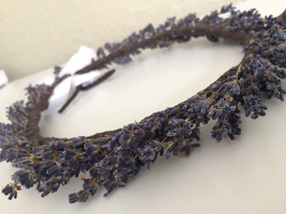 lavender flower crown wedding lavender flower Hair crown, Autumn Wedding , bridal, bridesmaid, flower girl flower crown, boho floral crown (preorde for end of July)