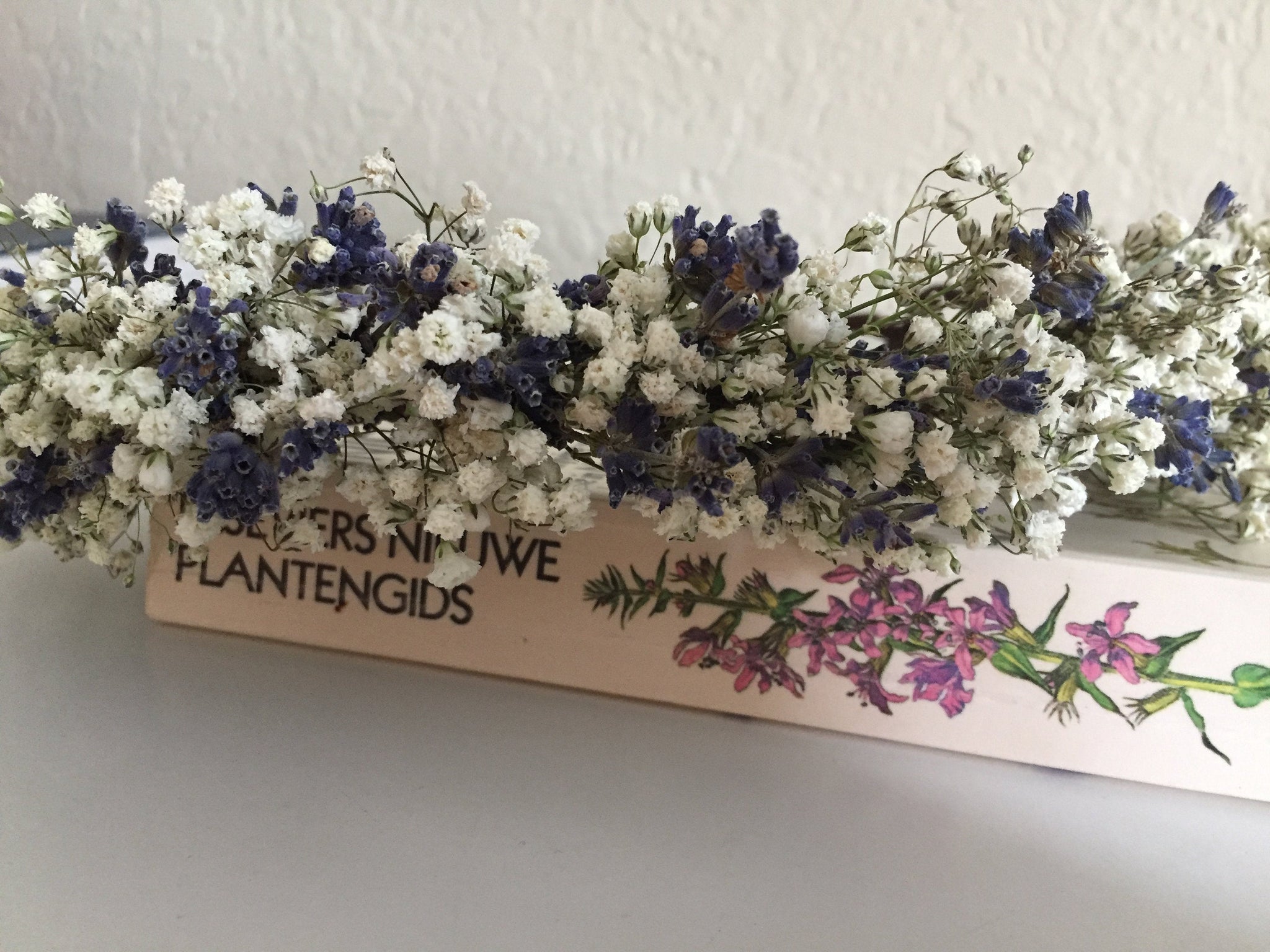 Babies Breath and Dried Lavender flower crown – The Gathering Garden