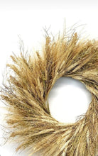 Load image into Gallery viewer, Farmhouse Wheat wreath - rustic wreath 22 Inch - handmade in the USA
