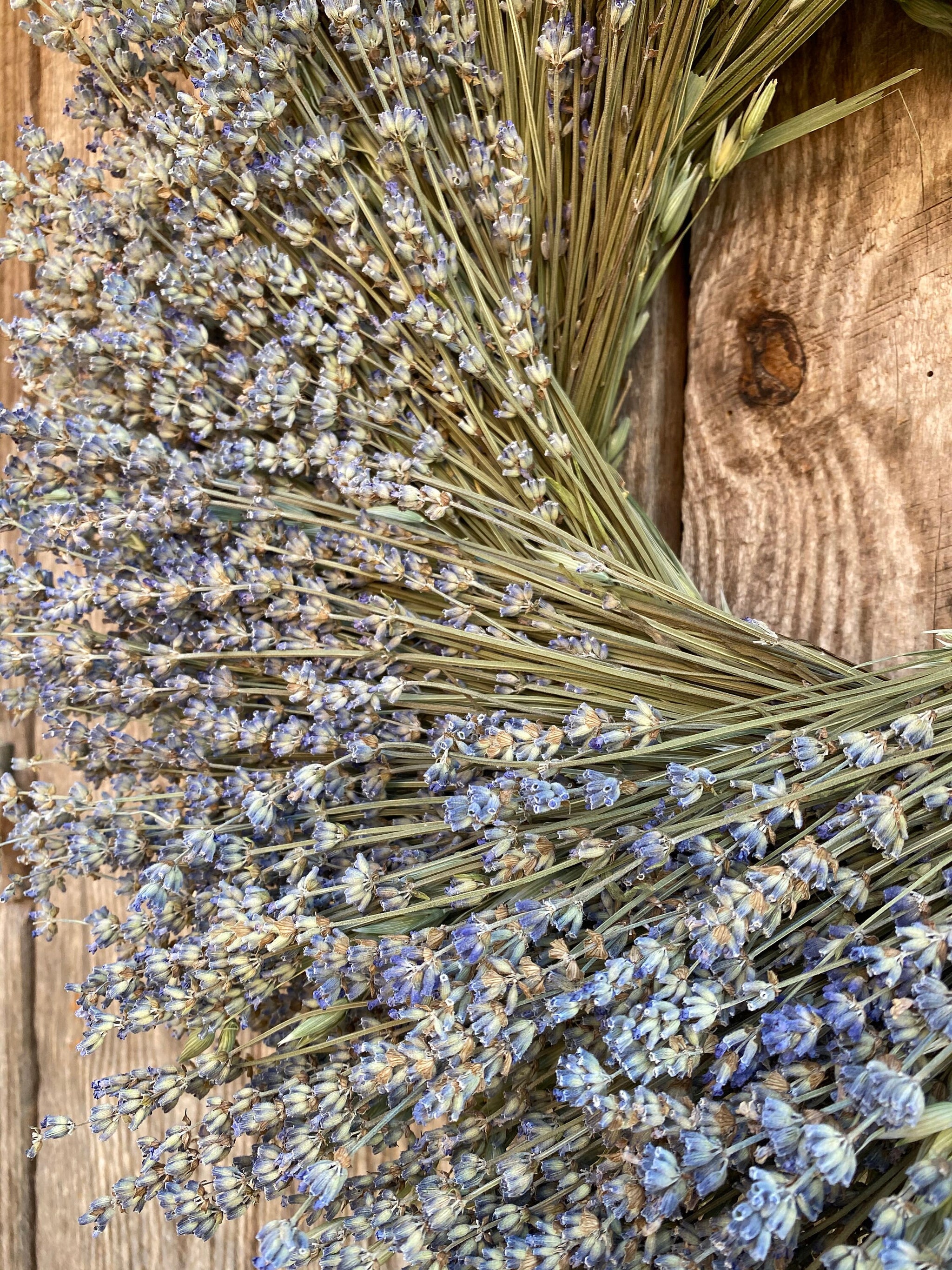 Dried 2024 Lavender Garden Wreath 15 inch