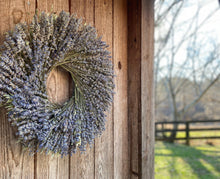 Load image into Gallery viewer, dried lavender garden wreath- 19-20&quot;  Best seller! Summer decor - handmade in the USA
