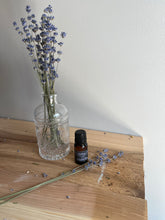 Load image into Gallery viewer, Dried lavender all natural diffuser with vintage inspired bud vase and essential oil
