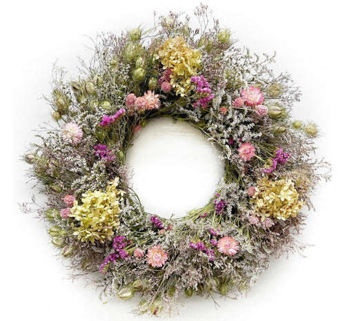 Spring Winds Dried Flower Wreath