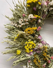 Load image into Gallery viewer, Garden Party Wreath new 2022 For Front Door. Dried Floral Wreath New Design
