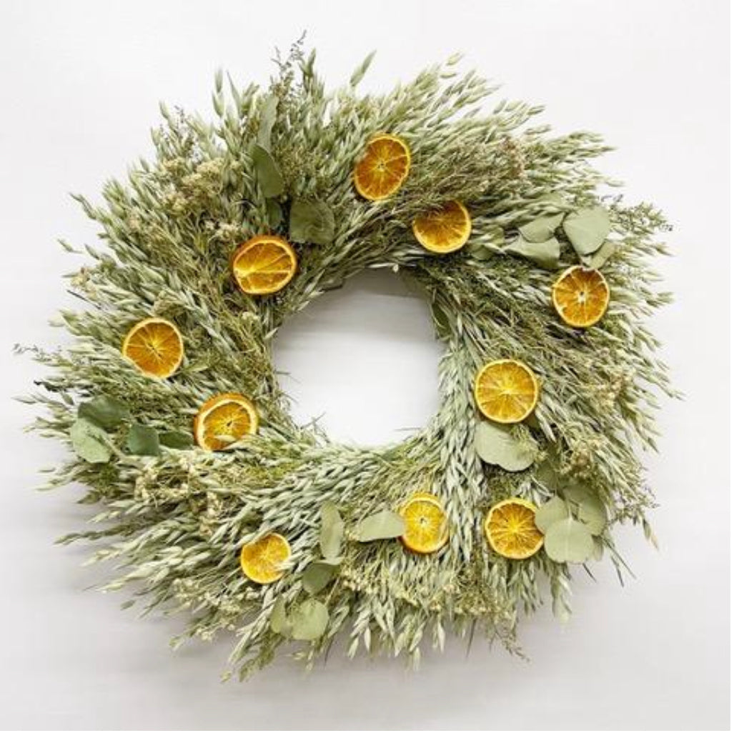 Winter citrus wreath